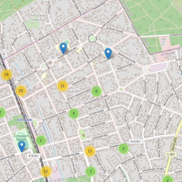 Karte der Parkplätze in Eichwalde Thumbnail