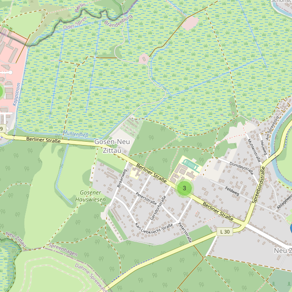 Karte der Parkplätze in Gosen-Neu Zittau Thumbnail