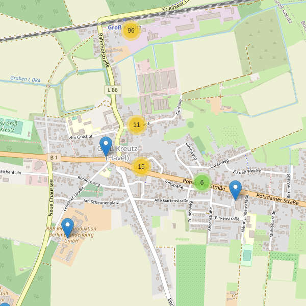 Karte der Parkplätze in Groß Kreutz (Havel) Thumbnail