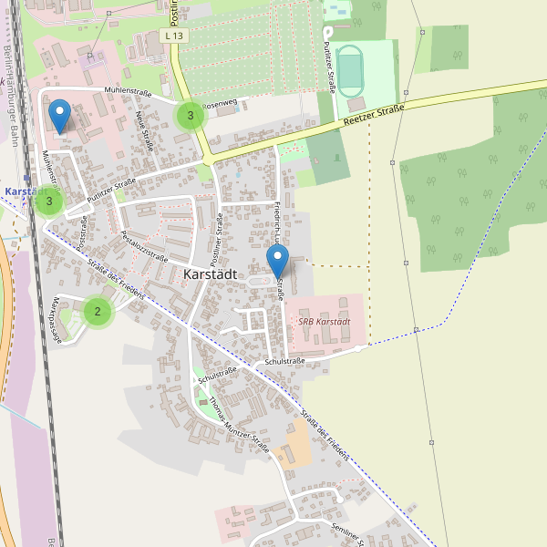 Karte der Parkplätze in Karstädt (PR) Thumbnail