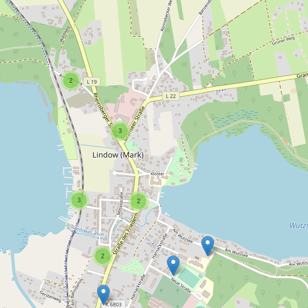 Karte der Parkplätze in Lindow (Mark) Thumbnail