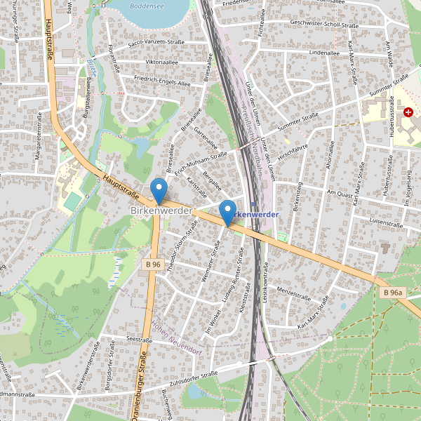 Karte der Restaurants in Birkenwerder Thumbnail