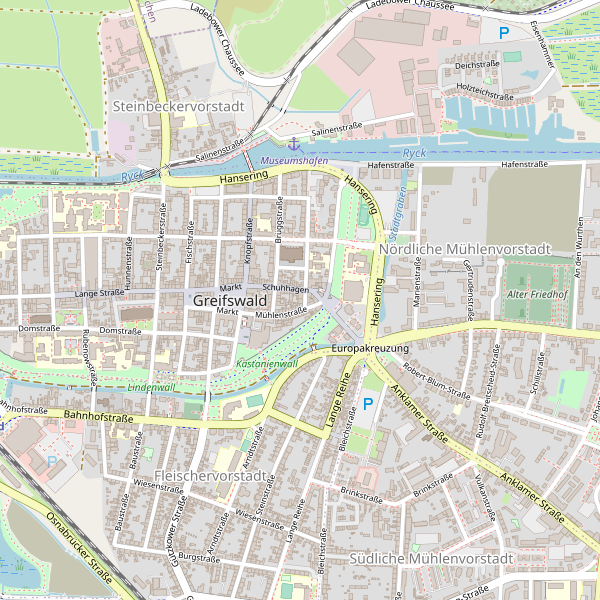 Thumbnail Stadplan Greifswald