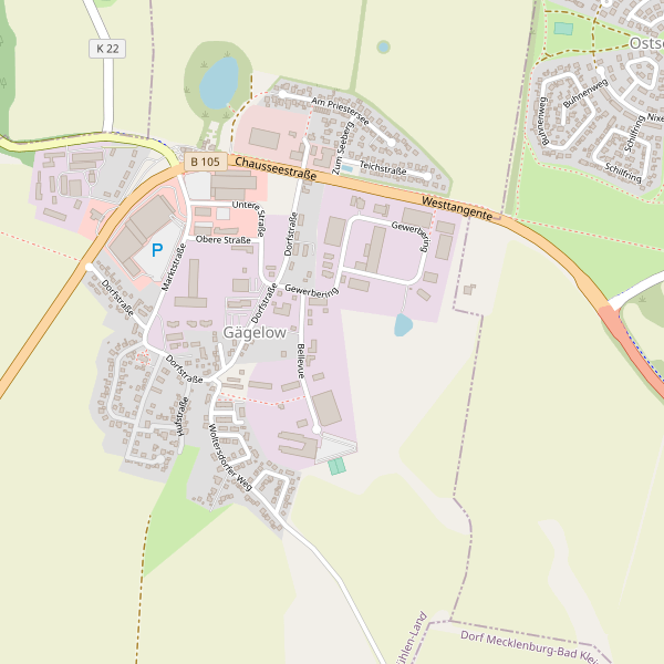 Stadtplan Gägelow Thumbnail