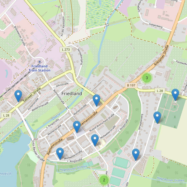 Karte der Parkplätze in Friedland (MÜR) Thumbnail