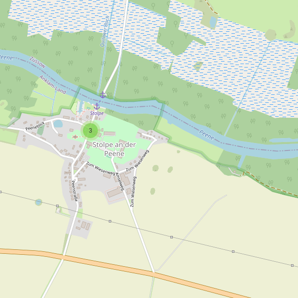 Karte der Parkplätze in Stolpe an der Peene Thumbnail