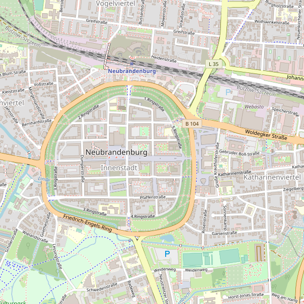 Thumbnail Stadplan Neubrandenburg