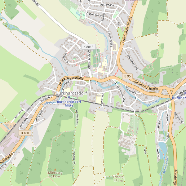 Stadtplan Burkhardtsdorf Thumbnail