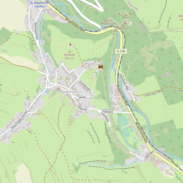 Karte der Toiletten in Bärenstein (PIR) Thumbnail