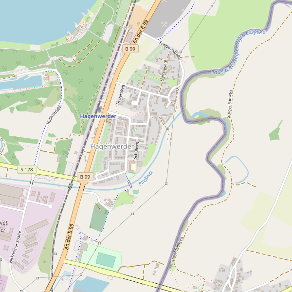Karte der Restaurants in Hagenwerder Thumbnail