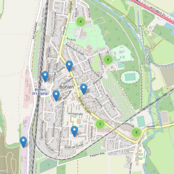 Karte der Parkplätze in Böhlen (BNA) Thumbnail