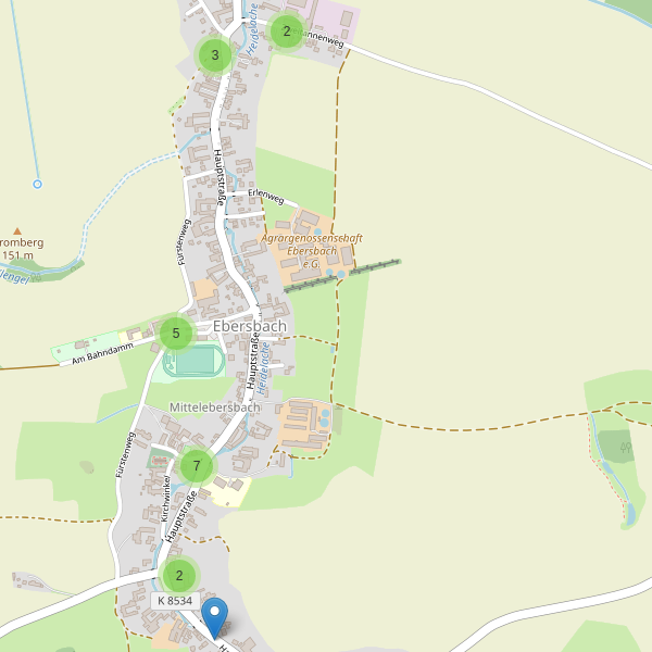 Karte der Parkplätze in Ebersbach (RG) Thumbnail