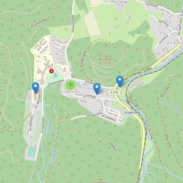 Karte der Parkplätze in Erlabrunn (ERZ) Thumbnail