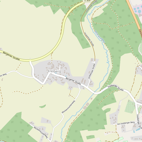 Karte der Parkplätze in Freiberg Thumbnail