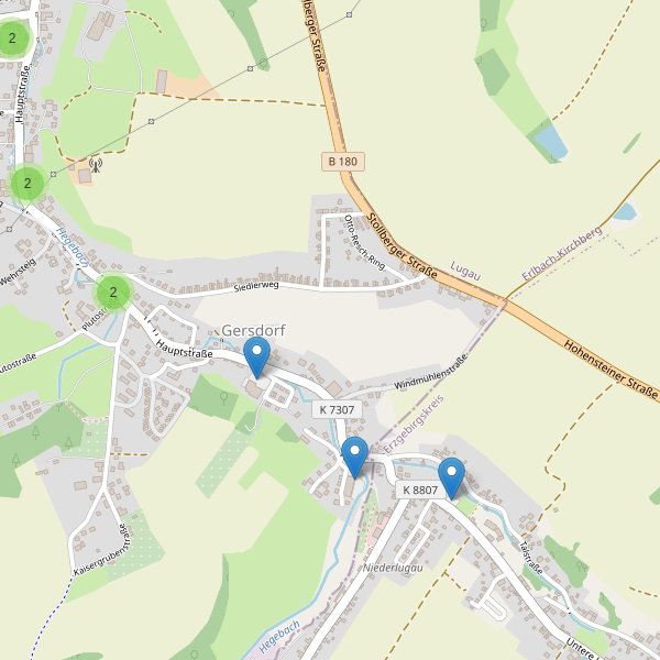 Karte der Parkplätze in Gersdorf (GC) Thumbnail