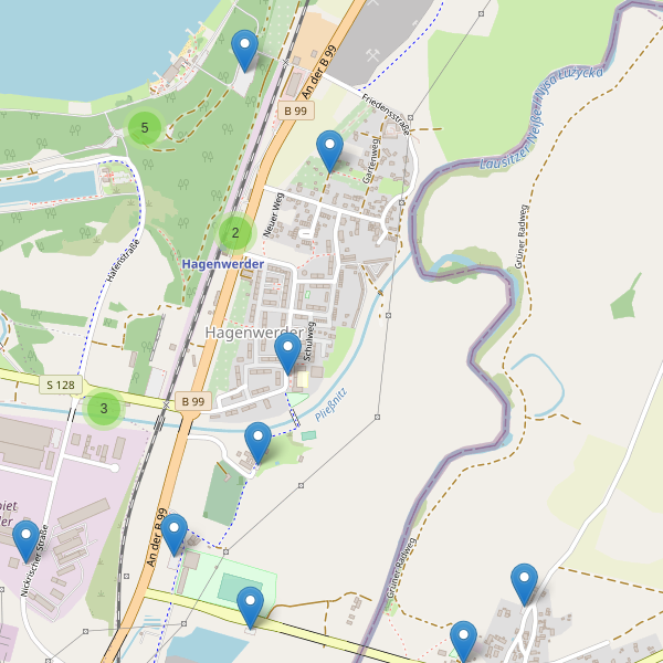 Karte der Parkplätze in Hagenwerder Thumbnail