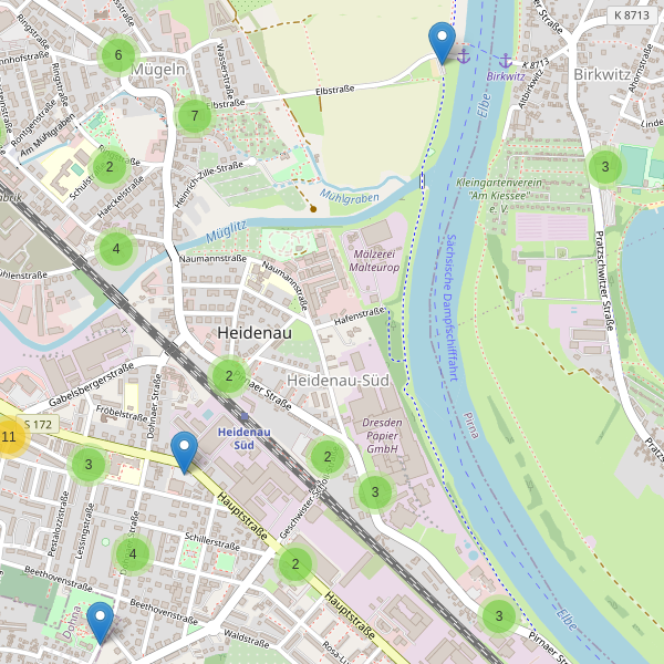 Karte der Parkplätze in Heidenau (PIR) Thumbnail