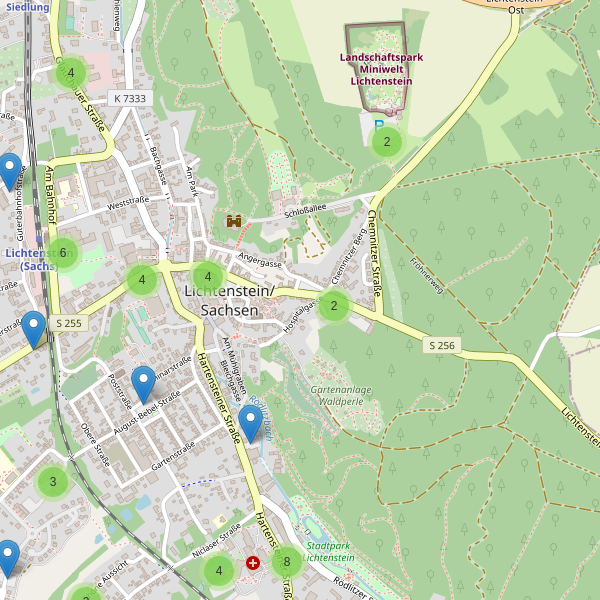 Karte der Parkplätze in Lichtenstein-Sachsen Thumbnail