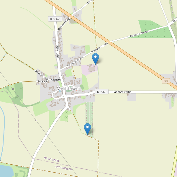 Karte der Parkplätze in Mehltheuer (MEI) Thumbnail