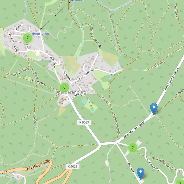Karte der Parkplätze in Oberbärenburg Thumbnail