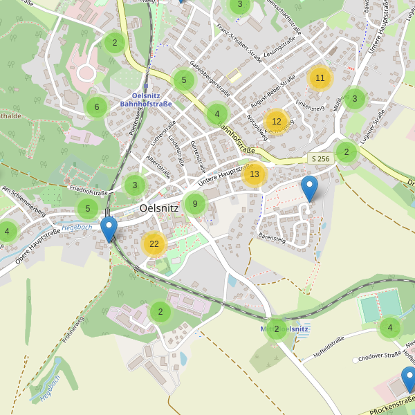 Karte der Parkplätze in Oelsnitz (ERZ) Thumbnail