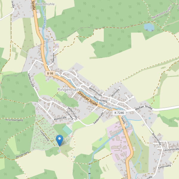 Karte der Parkplätze in Ringenhain Thumbnail