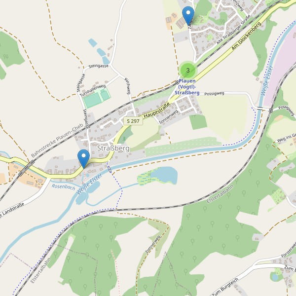 Karte der Parkplätze in Straßberg (PL) Thumbnail