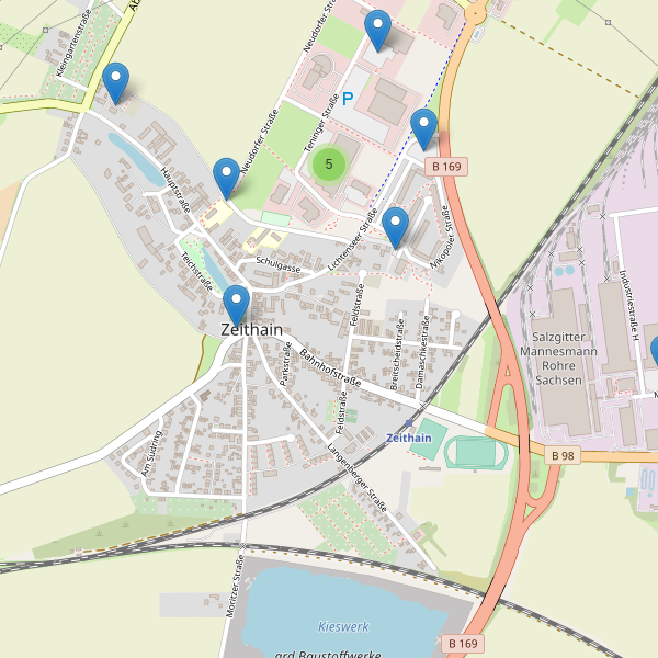 Karte der Parkplätze in Zeithain Thumbnail