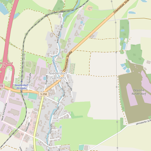 Stadtplan Niederdorf (Sachsen) Thumbnail