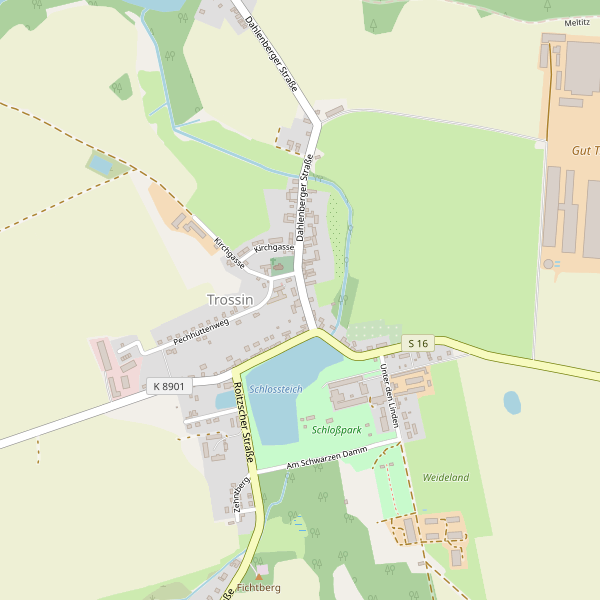 Karte der Hotels in Trossin Thumbnail