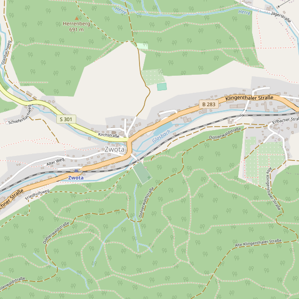 Karte der Toiletten in Zwota Thumbnail