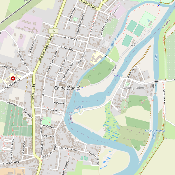 Stadtplan Calbe (Saale) Thumbnail