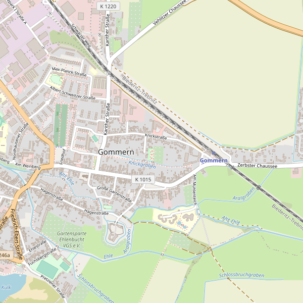 Stadtplan Gommern Thumbnail