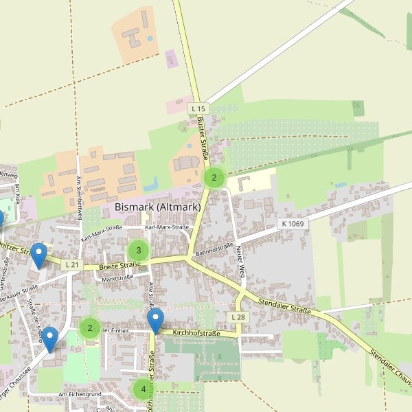 Karte der Parkplätze in Bismark (Altmark) Thumbnail