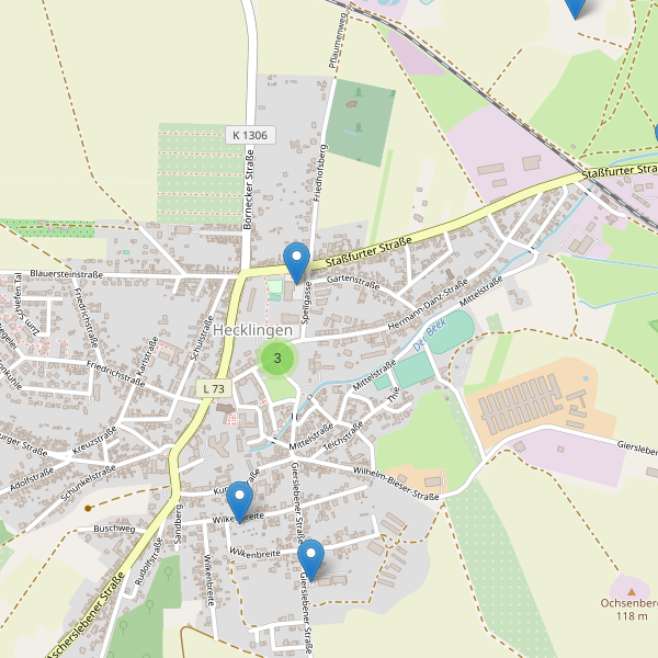 Karte der Parkplätze in Hecklingen Thumbnail