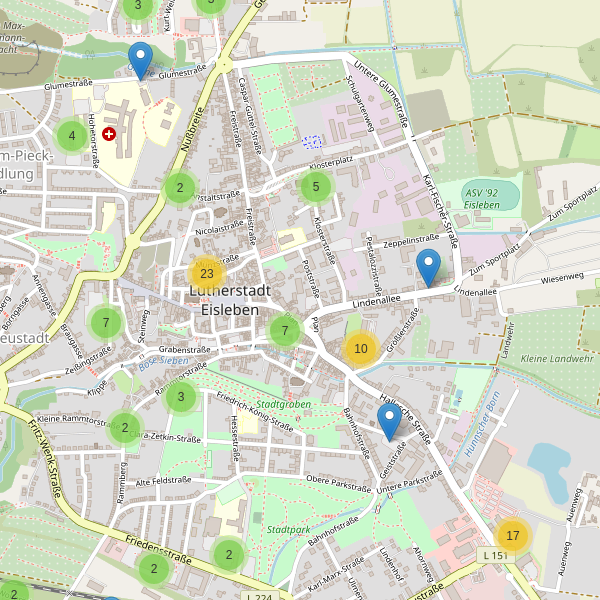 Karte der Parkplätze in Lutherstadt Eisleben Thumbnail