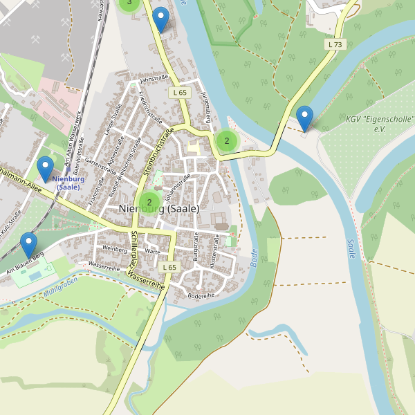 Karte der Parkplätze in Nienburg (Saale) Thumbnail