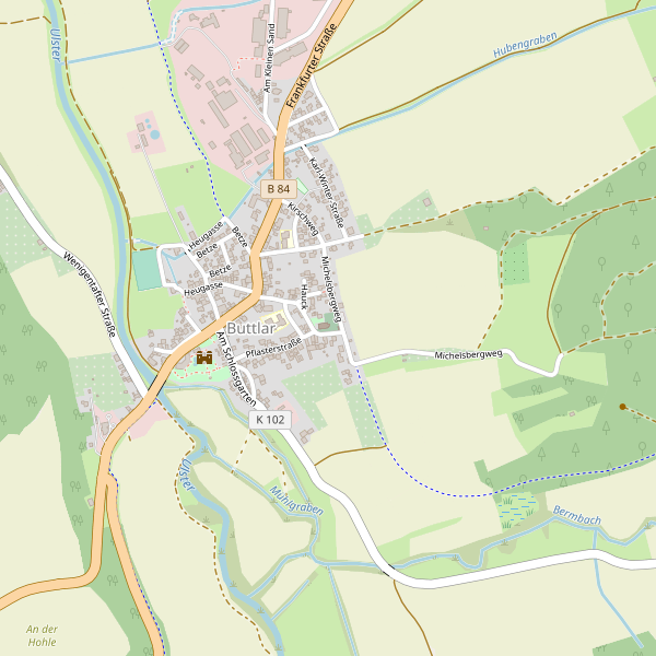 Karte der Hotels in Buttlar Thumbnail