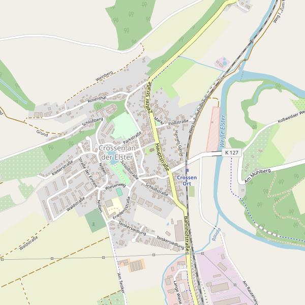 Stadtplan Crossen an der Elster Thumbnail