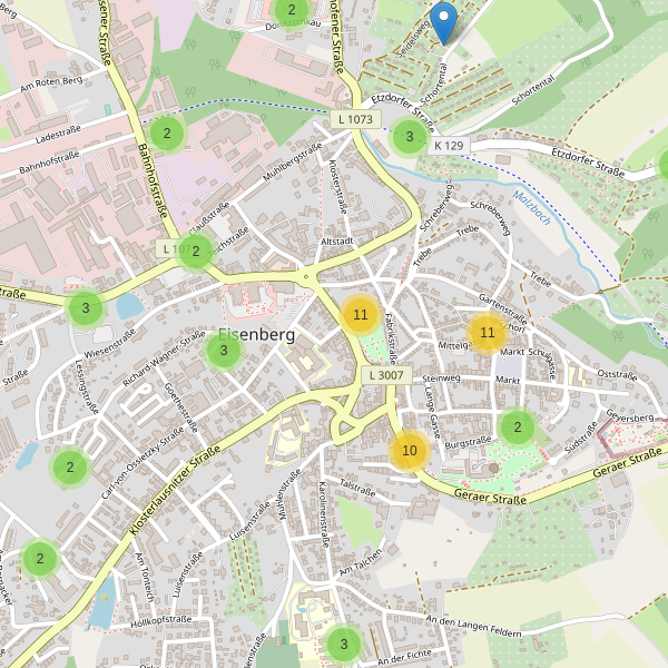 Karte der Parkplätze in Eisenberg (SHK) Thumbnail