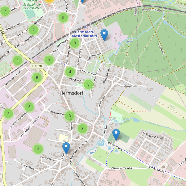 Karte der Parkplätze in Hermsdorf (SHK) Thumbnail