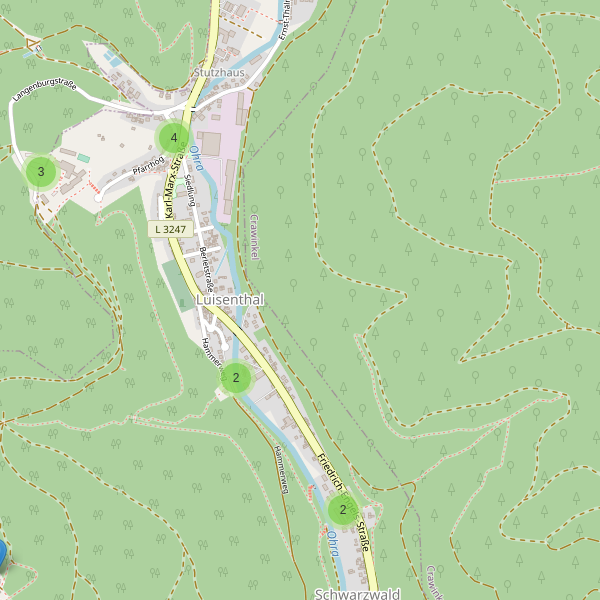 Karte der Parkplätze in Luisenthal Thumbnail