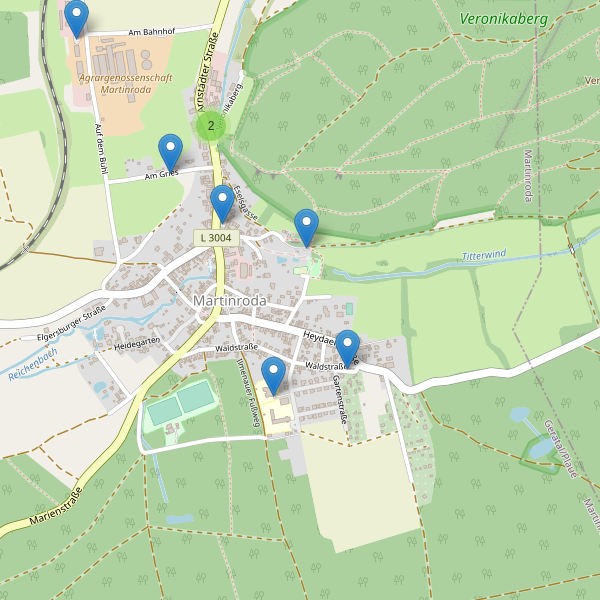 Karte der Parkplätze in Martinroda Thumbnail