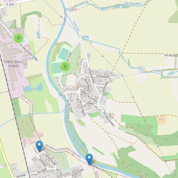 Karte der Parkplätze in Silbitz Thumbnail