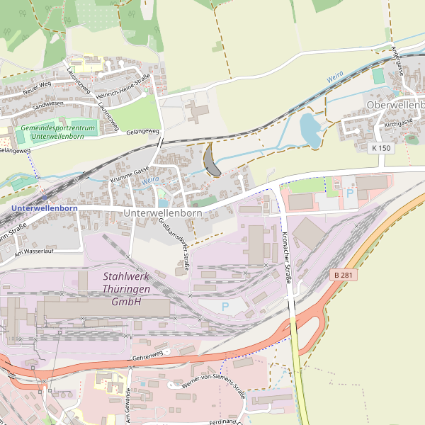 Karte der Toiletten in Unterwellenborn Thumbnail